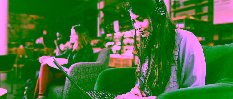 Photo illustrating that you can study in any location you like